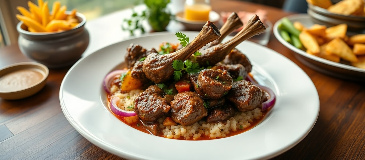 Ethiopian Stir-fried Lamb Shank Tibs