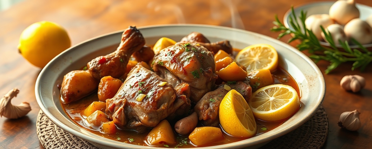Fermented Lemon and Olive Duck Stew