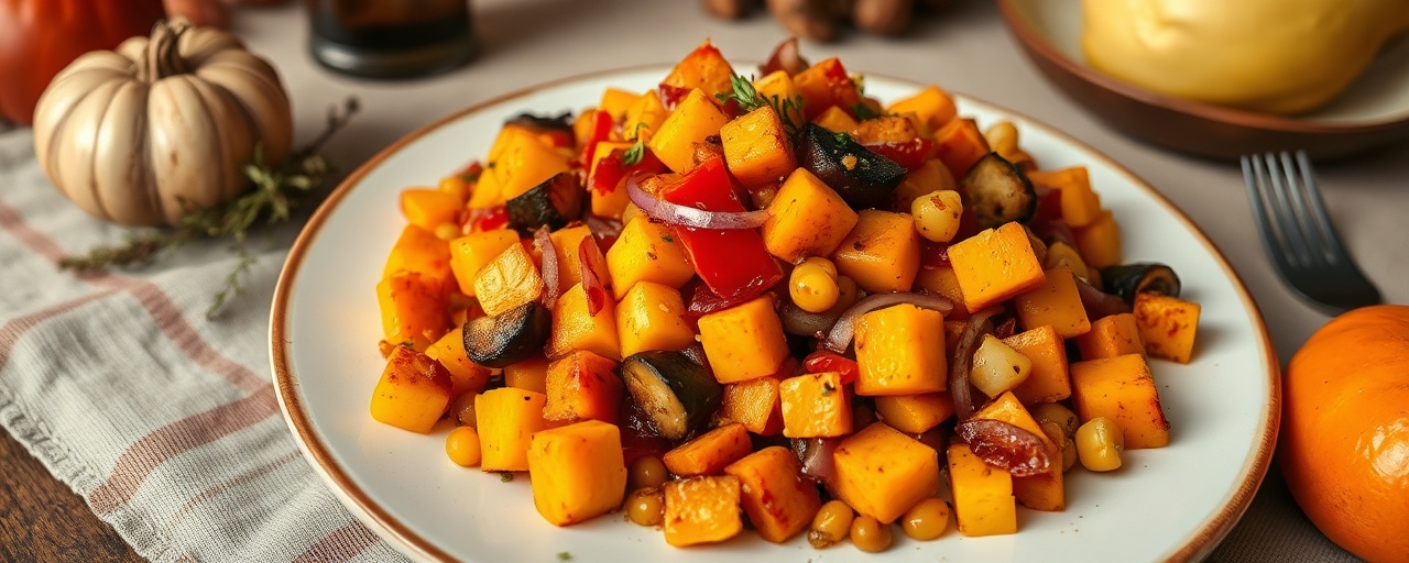 Fire-Roasted Butternut Squash and Corn Succotash
