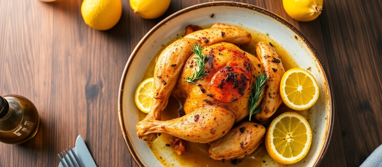 Fire-Roasted Chicken with Preserved Lemon & Rosemary