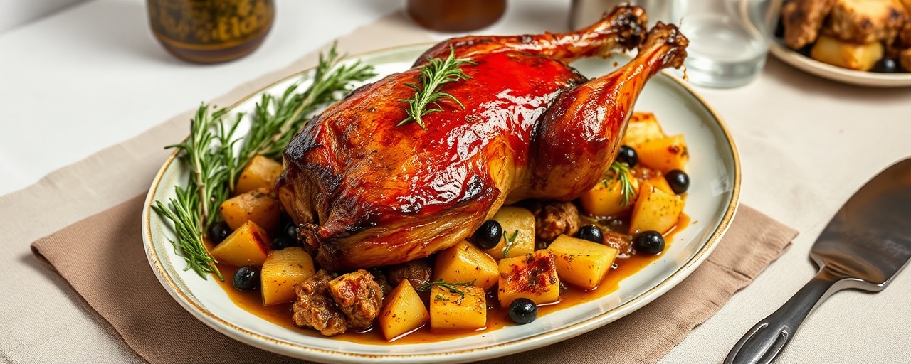 Fire-Roasted Heather Honey Duck with Neep & Tattie Hash