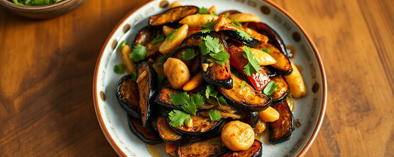 Fire-Roasted Sichuan Eggplant Salad