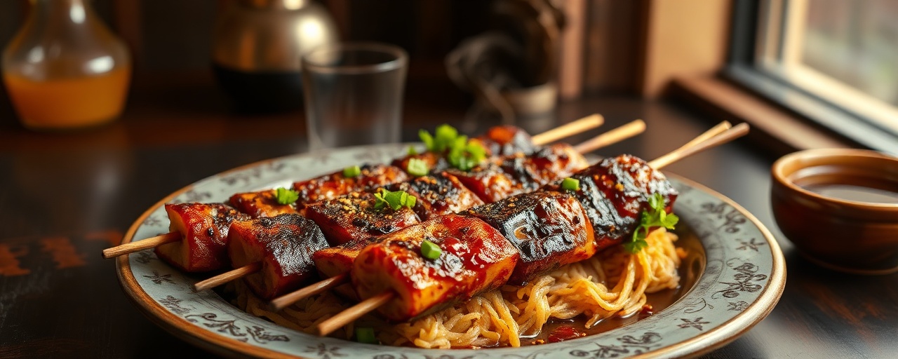 Fire-Roasted Sichuan Pepper Tempeh Skewers