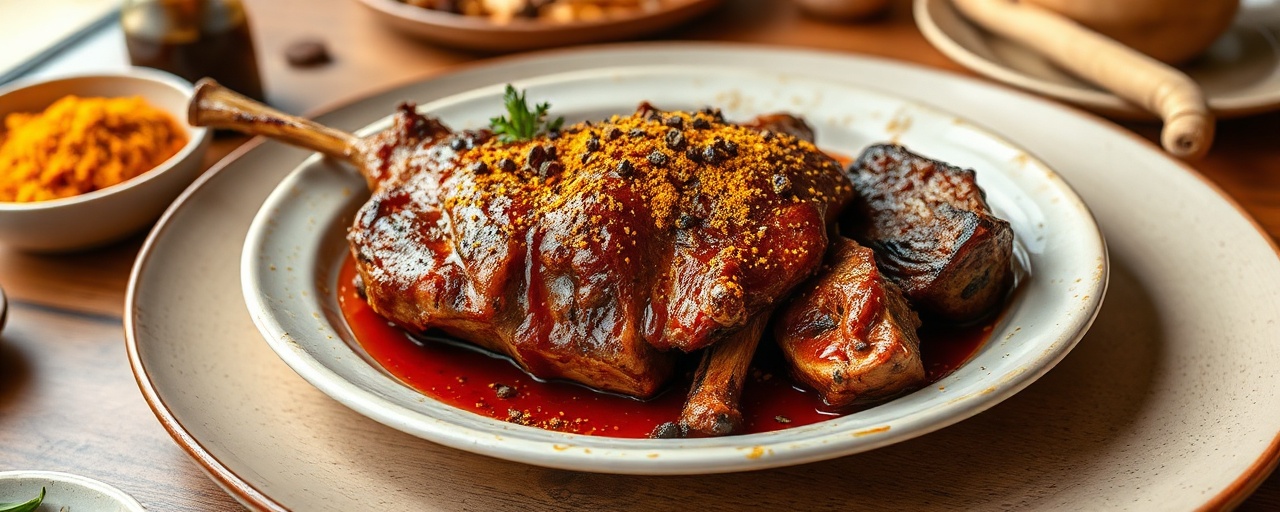 Fire-Roasted Sumac & Coconut Lamb with Tamarind Glaze
