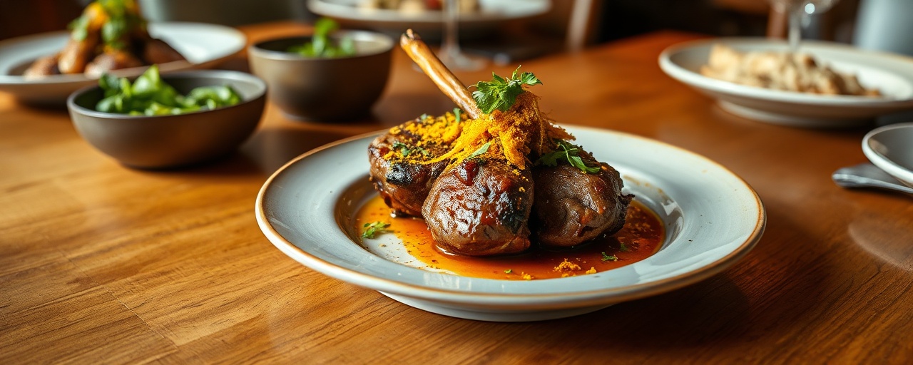 Fire-Roasted Sumac & Coconut Lamb with Tamarind Glaze