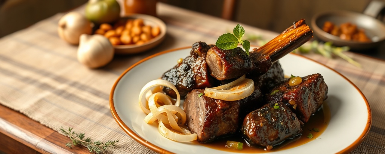 Fire-Roasted Tamarind Peanut Short Ribs