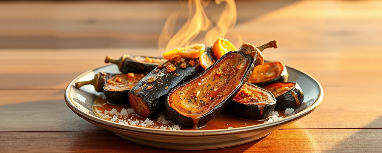 Flash-Fried Moroccan Eggplant with Spiced Honey Glaze