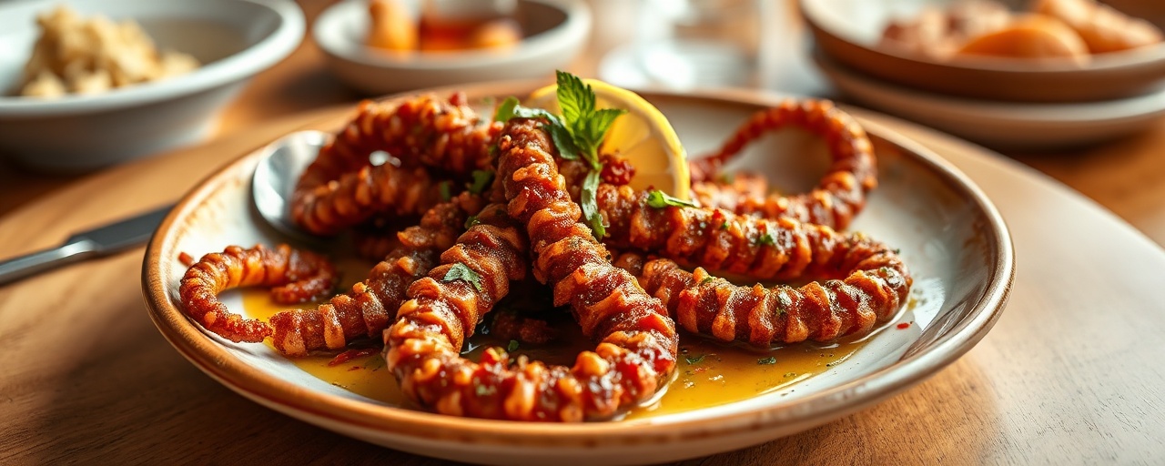 Flash-Fried Octopus with Egyptian Spices