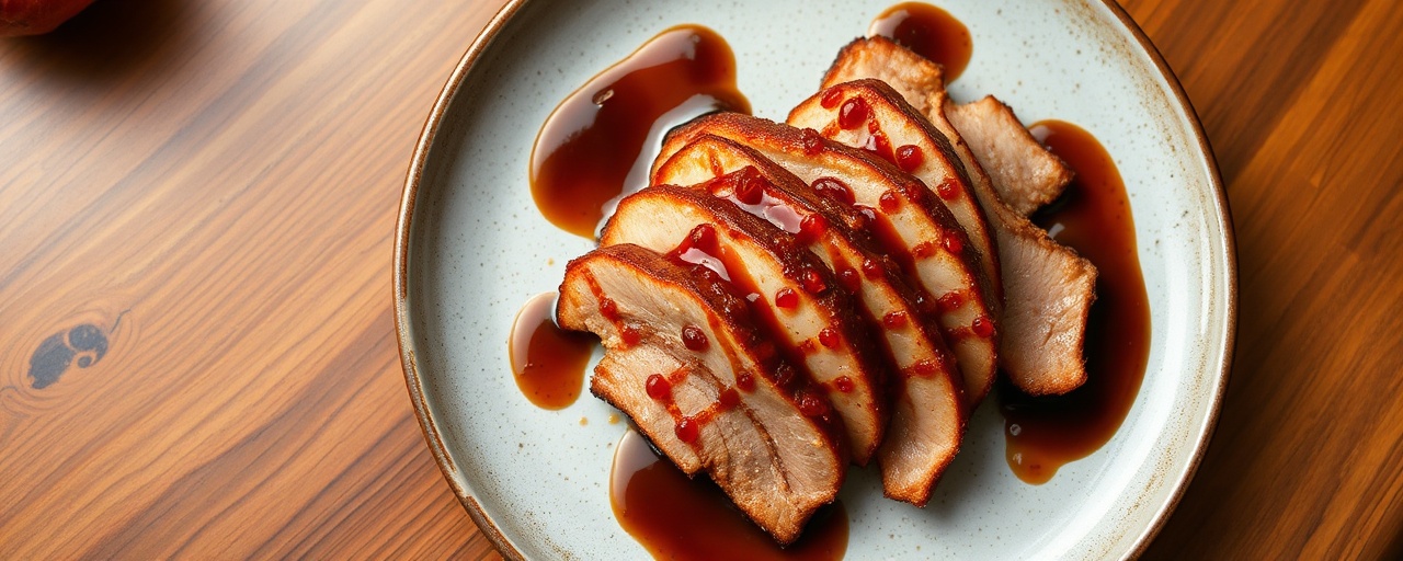 Flash-Fried Pork Belly with Pomegranate Gochujang Glaze