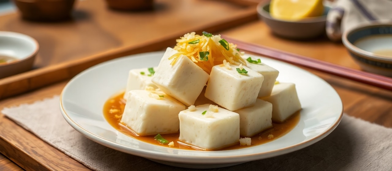 Flash-Fried Silken Tofu with Preserved Lemon-Shio Koji Glaze
