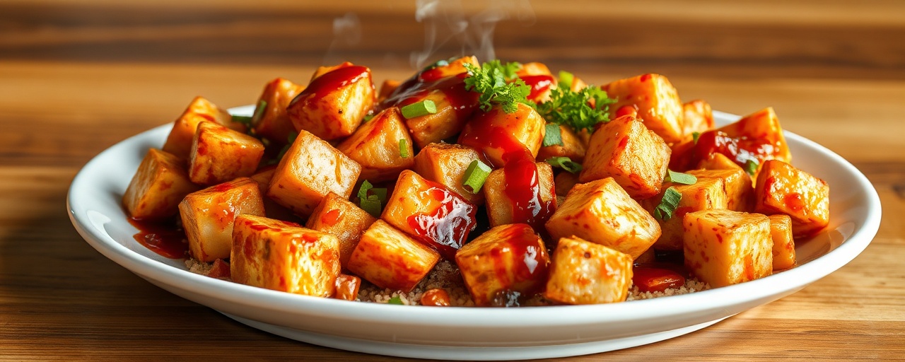 Flash-Fried Vietnamese Chicken and Tofu with Spicy Glaze