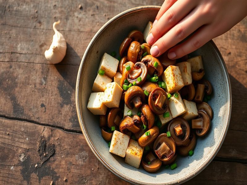 Fragrant Tofu and Mushroom Stir-fry with Garlic Chives