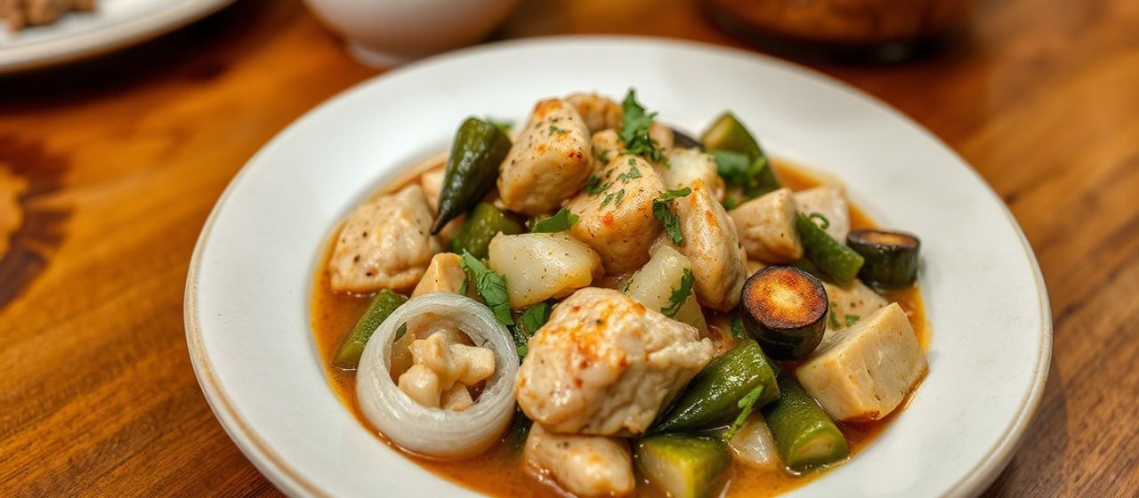 Frango com Pequi e Quiabo