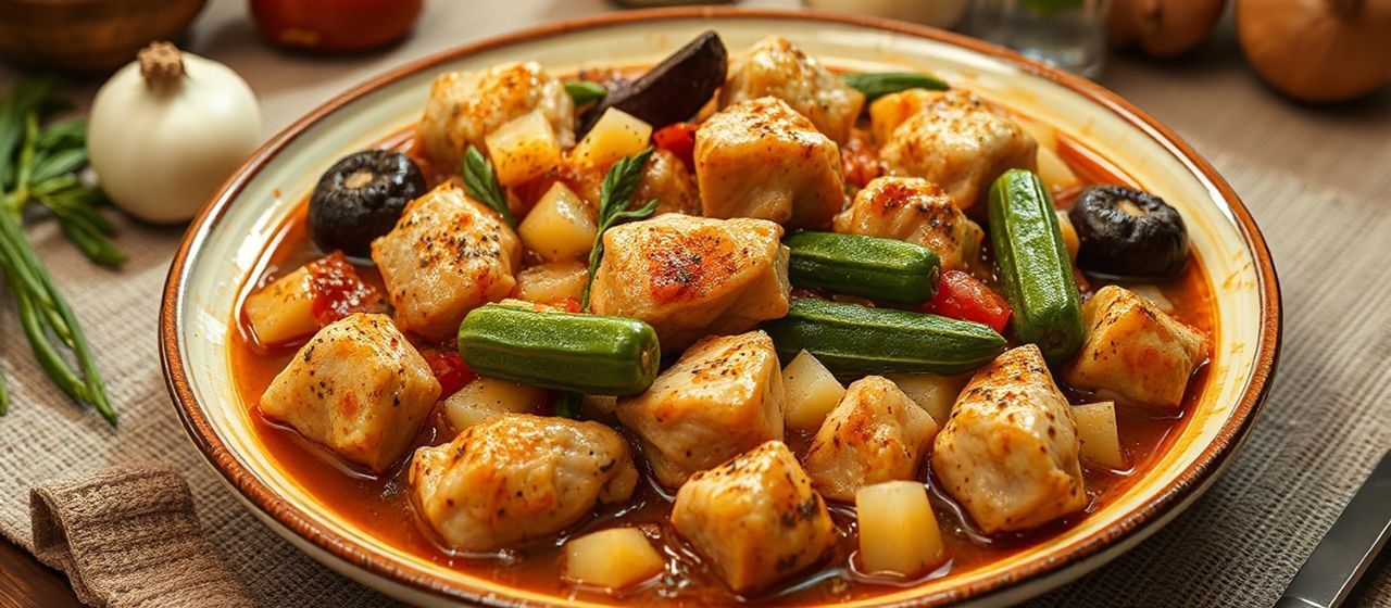Frango com Pequi e Quiabo