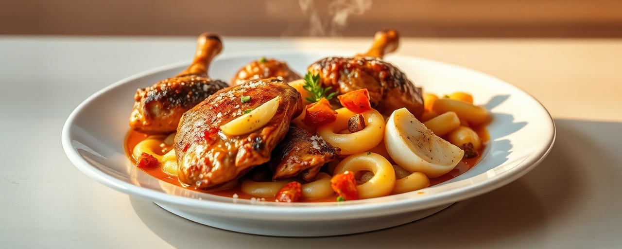 Frango Curado com Berinjela e Especiarias