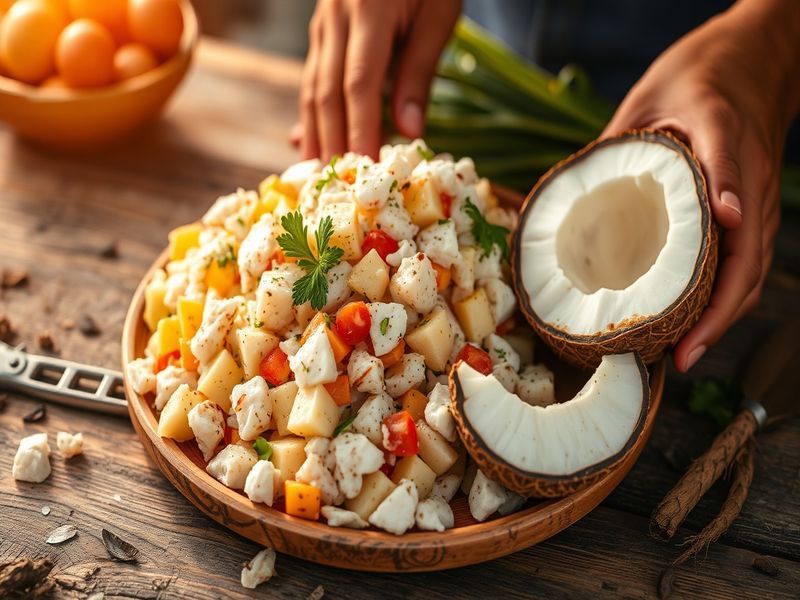 Frango Tropical com Leite de Coco e Dendê
