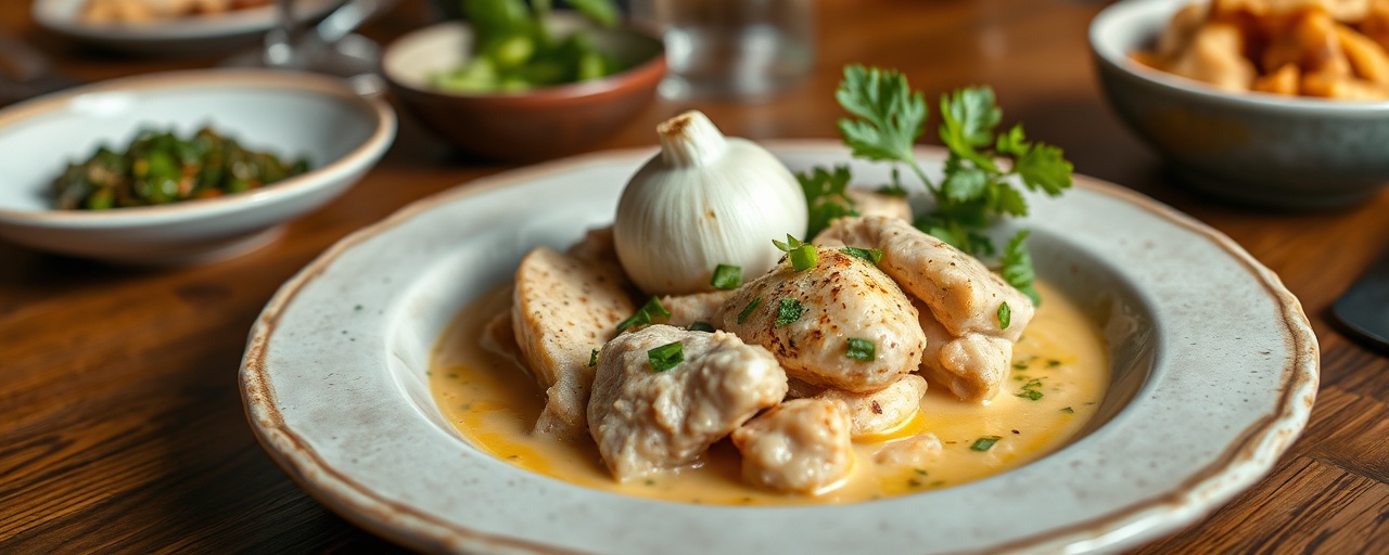 Frango Tropical com Leite de Coco e Dendê