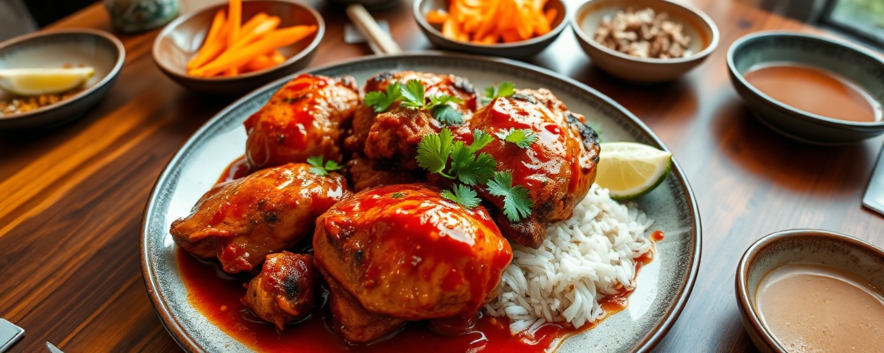 Gai Yang Gochujang (Thai Charcoal-Grilled Chicken with Gochujang Glaze)