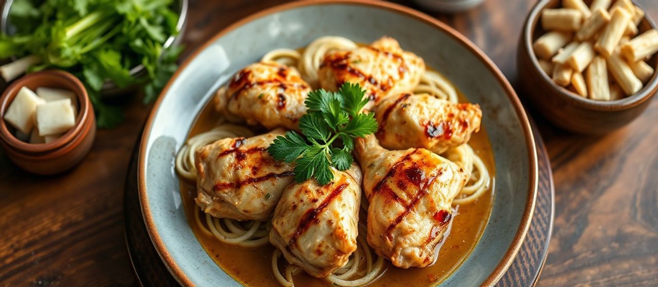 Gai Yang Samun Prai (Thai Herbal Grilled Chicken Thighs)