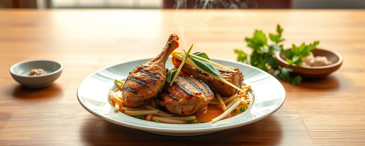 Gai Yang Samun Prai (Thai Herbal Grilled Chicken Thighs)