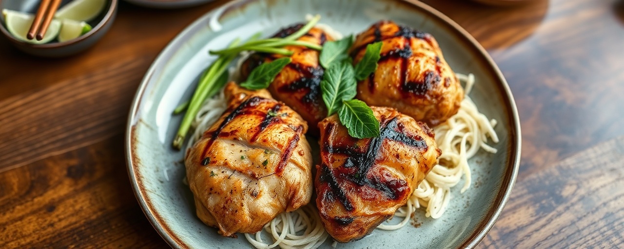 Gai Yang Samun Prai (Thai Herbal Grilled Chicken Thighs)