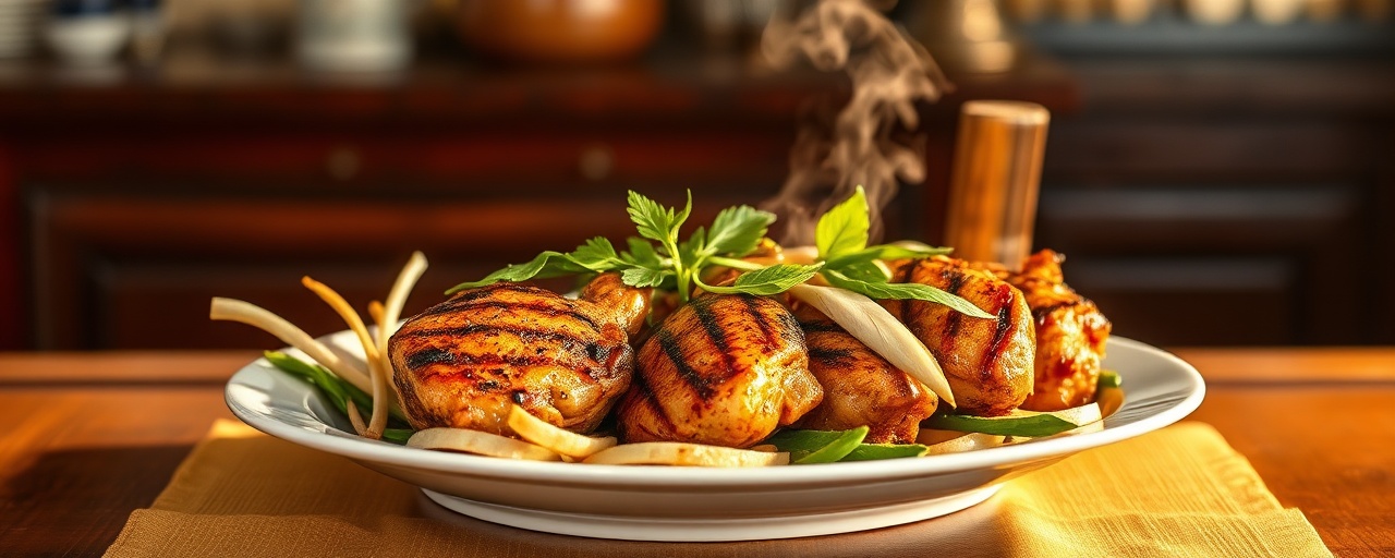Gai Yang Samun Prai (Thai Herbal Grilled Chicken Thighs)