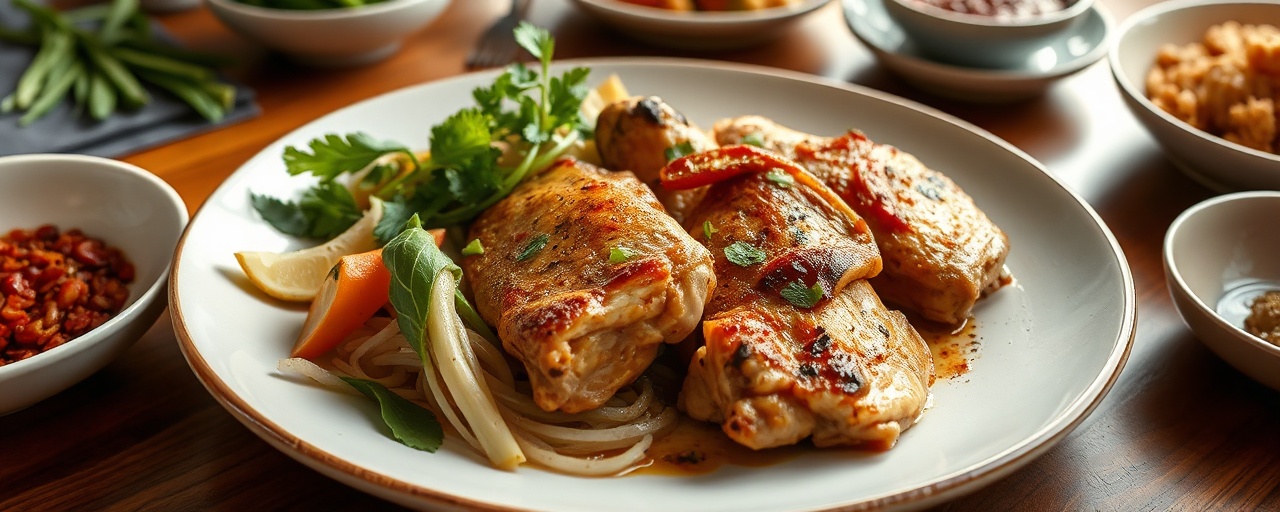 Gai Yang Samun Prai (Thai Herbal Grilled Chicken Thighs)