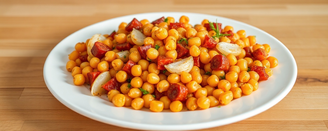 Garbanzos Salteados con Chorizo y Pimentón