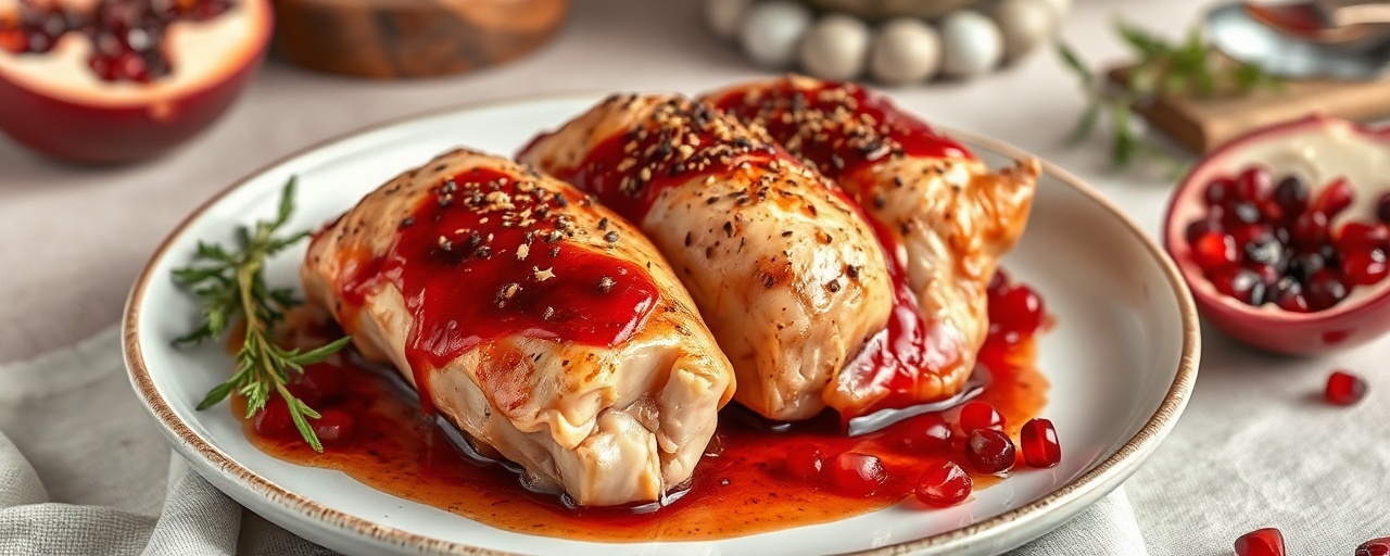 Georgian Pomegranate-Glazed Sous-Vide Chicken Thighs
