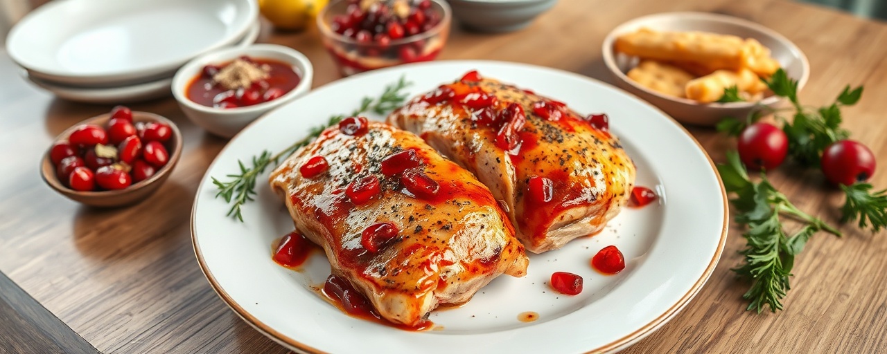 Georgian Pomegranate-Glazed Sous-Vide Chicken Thighs