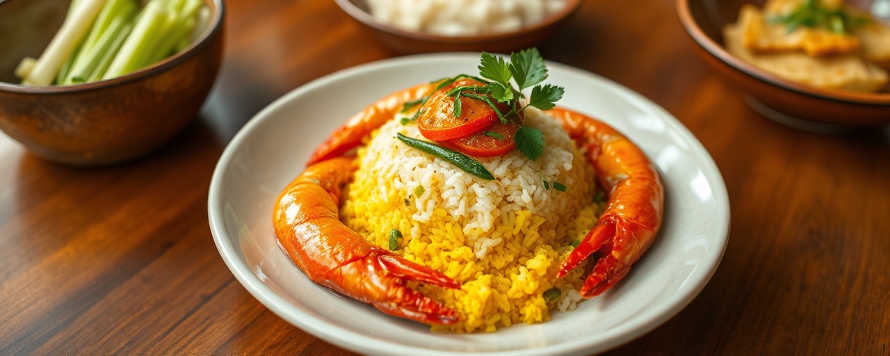 Ginataang Hipon with Saffron Buro Rice