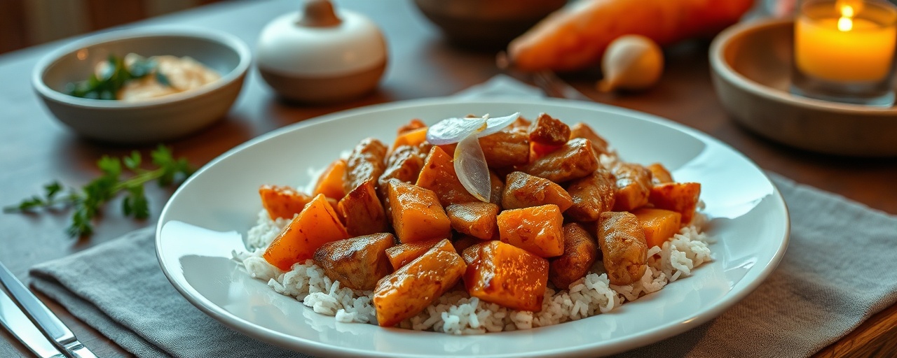 Ginisang Manok at Kamote (Chicken and Sweet Potato Stir-fry)