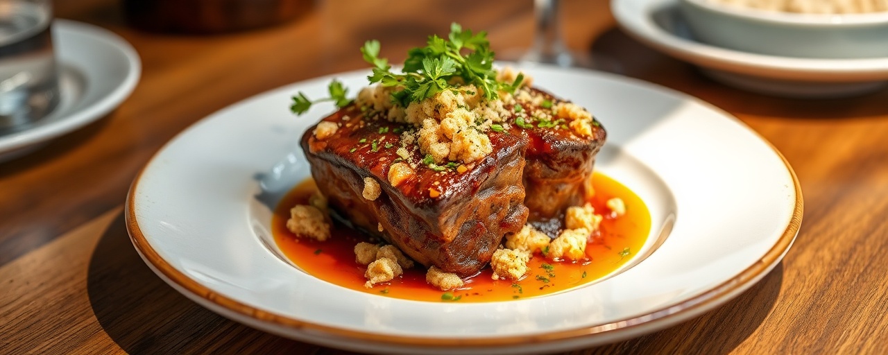 Gochujang-Braised Short Ribs with Cornbread Crumble