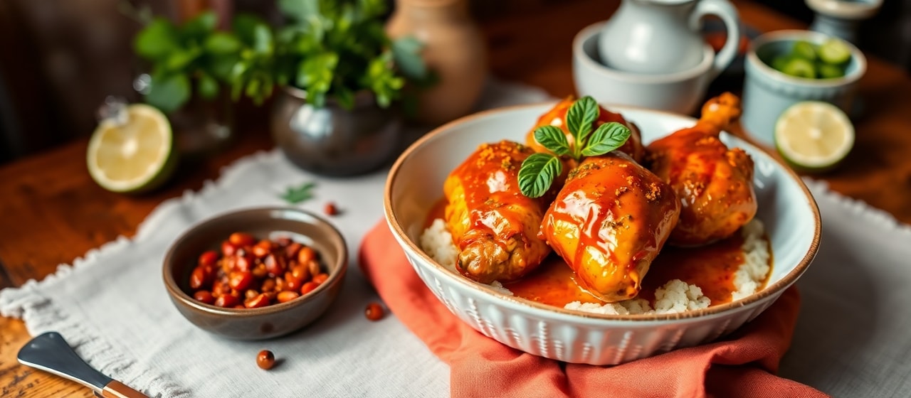 Gochujang-Kissed Roasted Sri Lankan Spice Chicken with Coconut Lime Glaze
