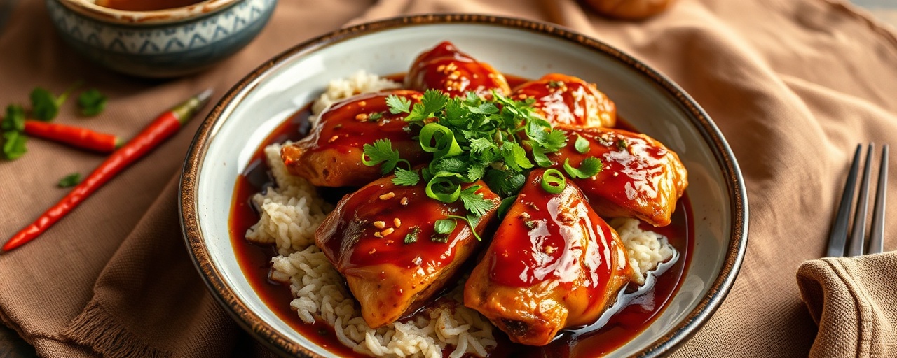 Gochujang-Tahini Glazed Chicken Thighs