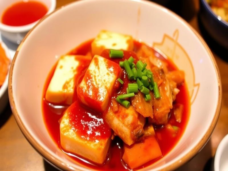Gochujang Tofu and Kimchi Bowl
