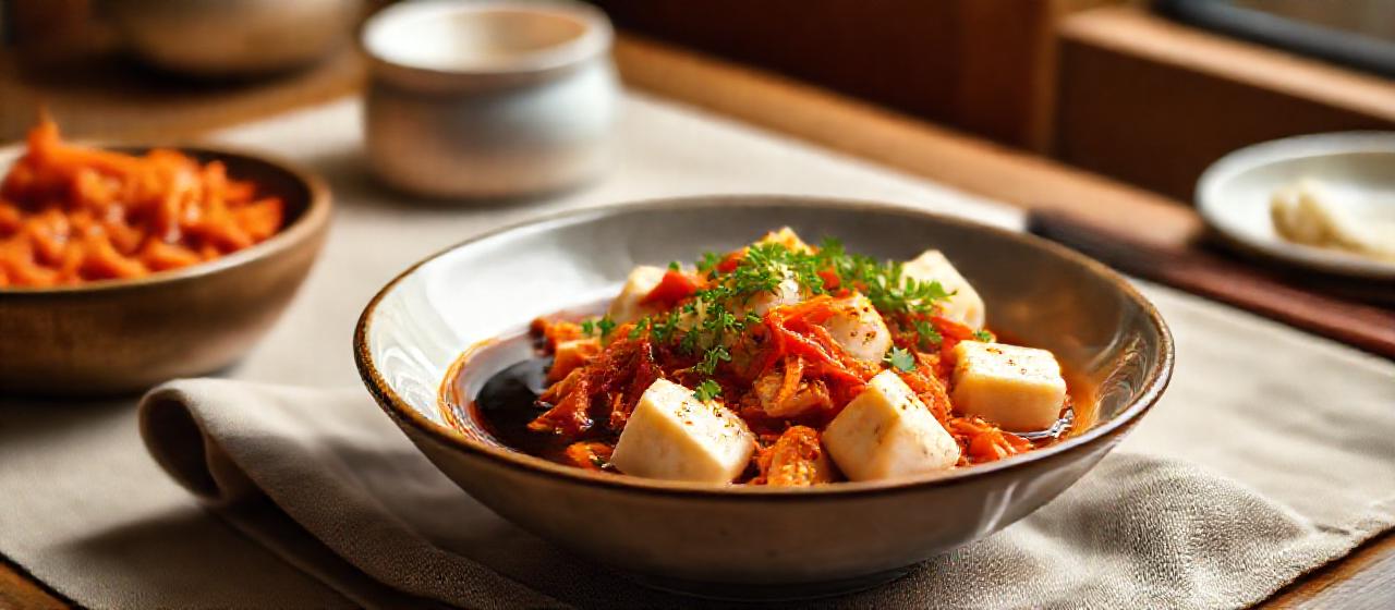 Gochujang Tofu and Kimchi Bowl