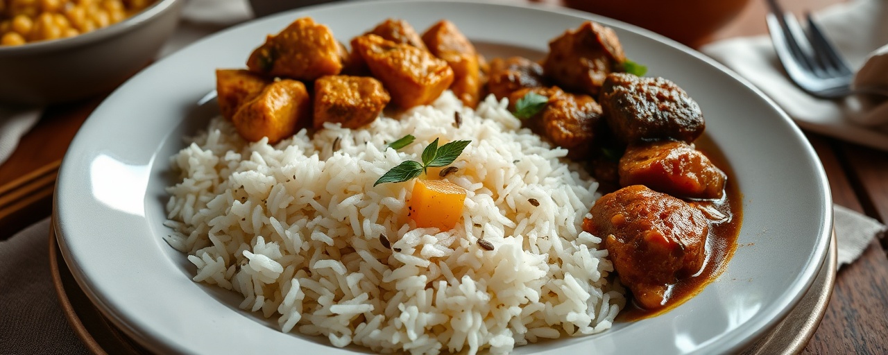 Gorkana Fermented Plantain, Chicken, and Beef Curry