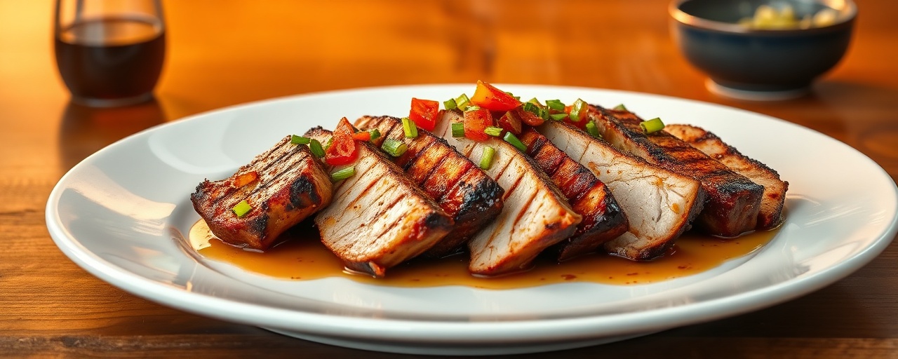 Grilled Five-Spice Duck Breast with Honey-Ginger Glaze