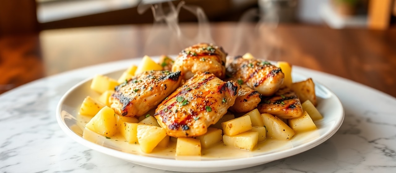Grilled Hawaiian Coconut Pineapple Chicken