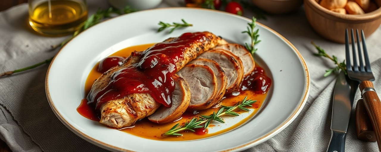 Grilled Pork Tenderloin with Anise Plum Sauce