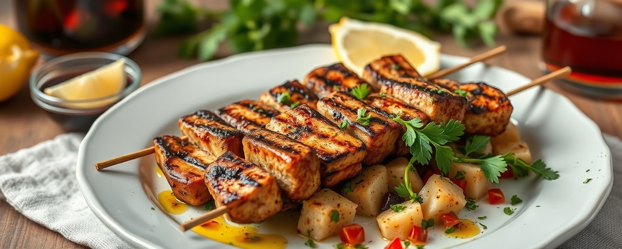 Grilled Tempeh Souvlaki
