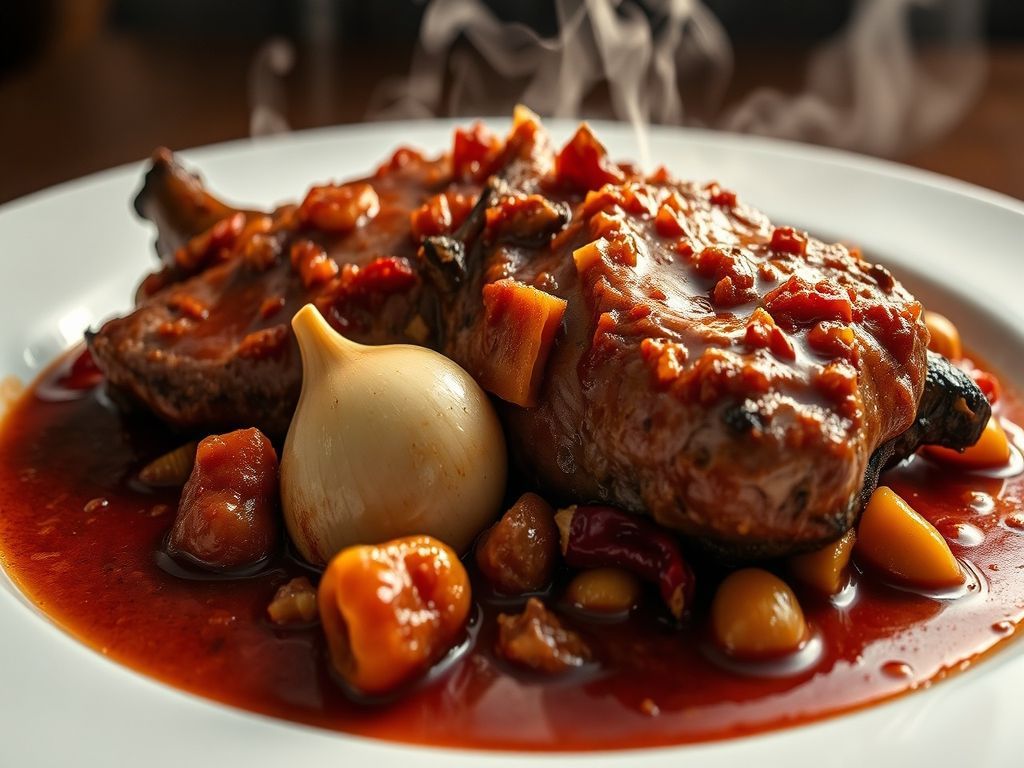 Guisado de Cerdo Ibérico con Anís y Castañas