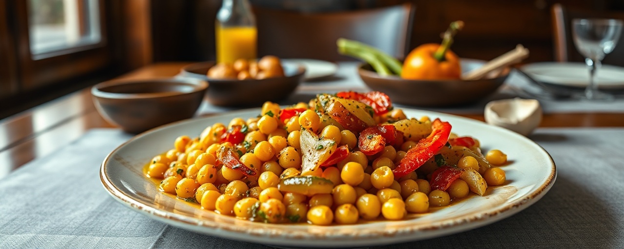 Guiso de Garbanzos y Calabaza en Olla de Barro