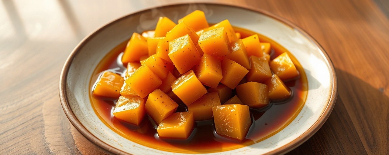 Gungjung Hobak Jjim (Poached Butternut Squash with Glaze)
