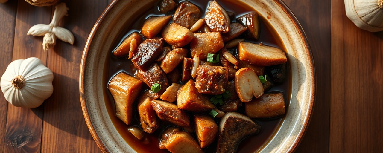 Hakka-Style Slow-Braised Duck with Shiitake and Lotus Root