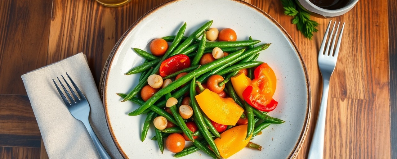 Haricots Verts et Poivrons Sautés au Cardamome