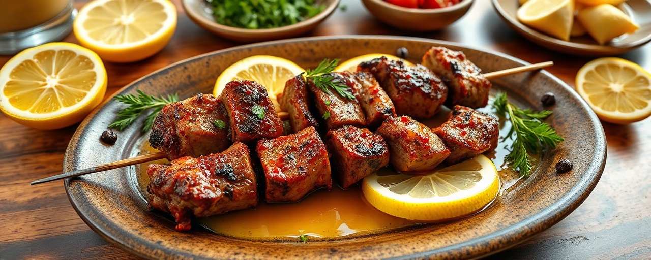 Harissa and Lemon Marinated Lamb Souvlaki (Tandoor-Style)