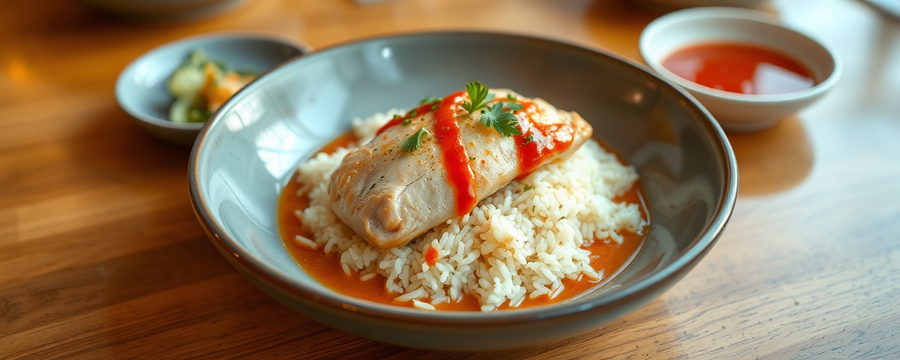 Harissa-Infused Poached Chicken Borbor
