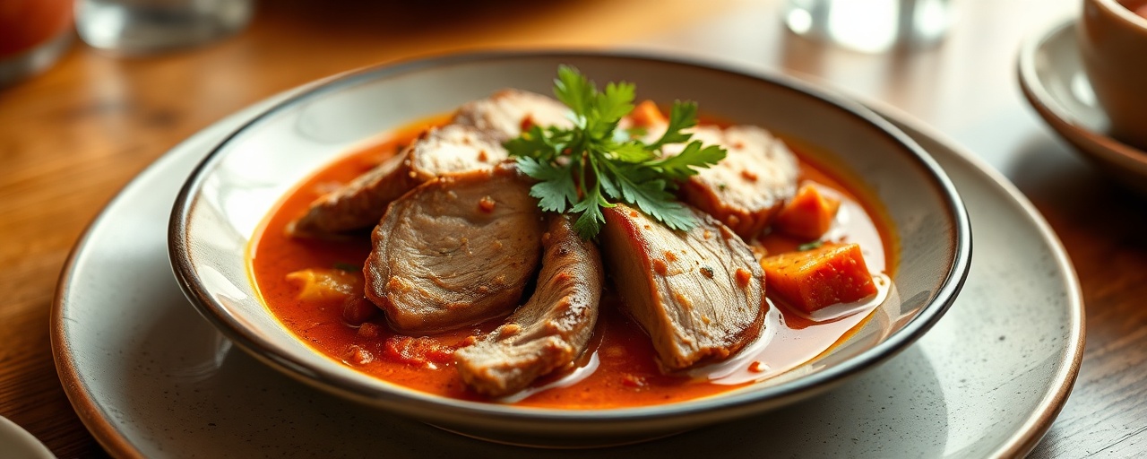 Harissa-Infused Thai Duck and Lychee Curry